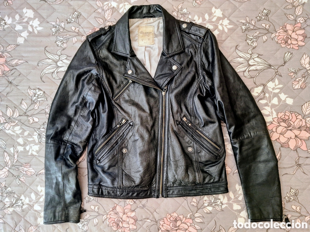 Vintage: Chaqueta cazadora Readskins de piel cuero