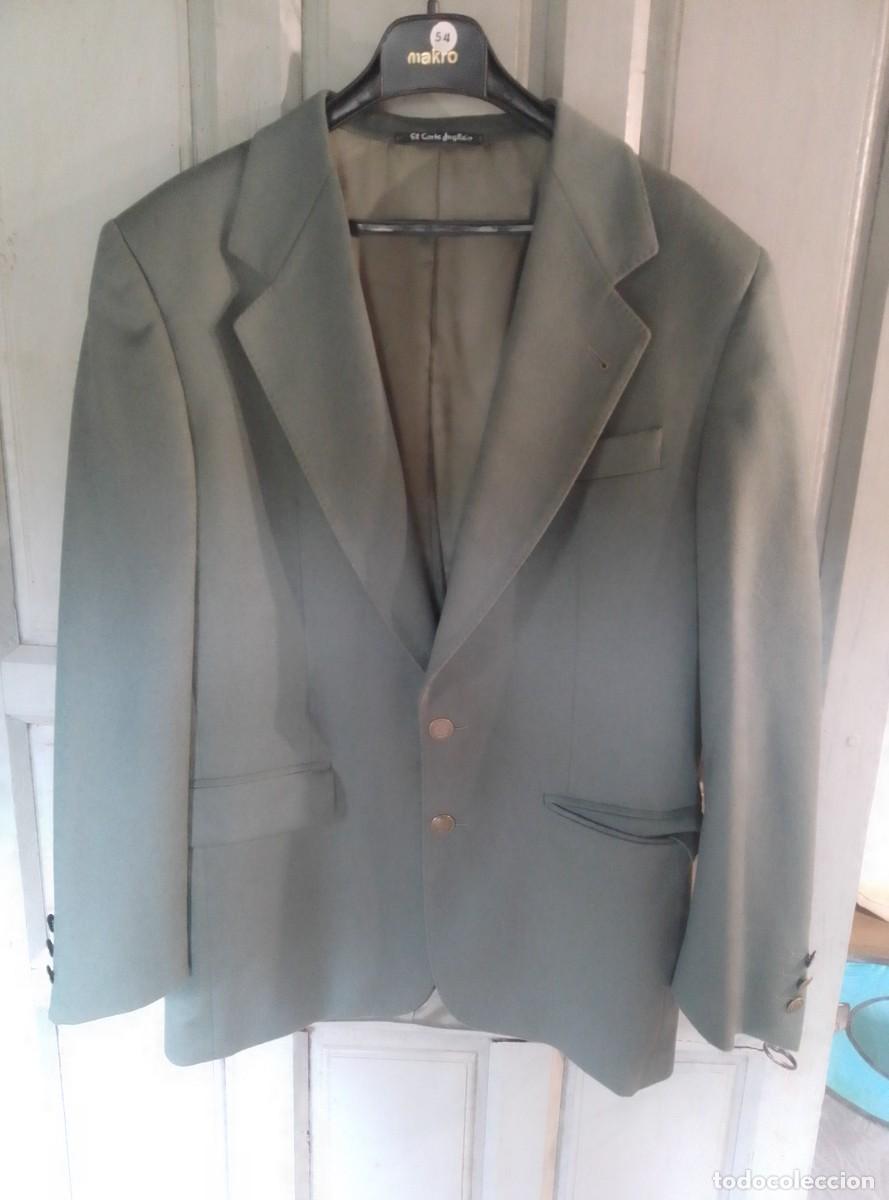 Vintage: Chaqueta, americana, blazer traje de lana vintage. Emidio Tucci, El Corte Ingl&eacute;s. Verde. Cashmere