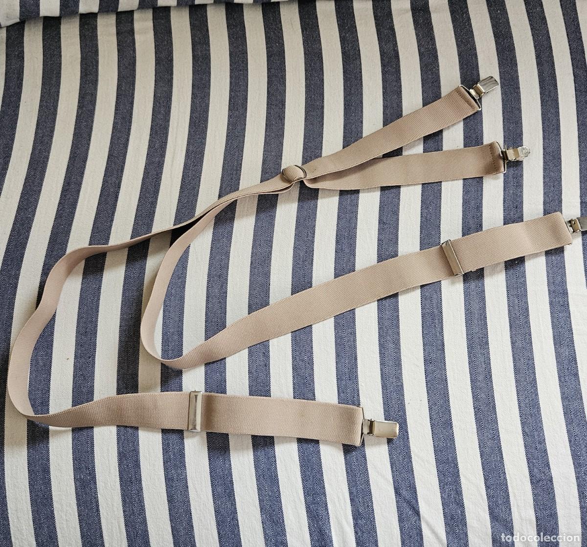 Vintage: Antiguo Juego De Tirantes El&aacute;sticos Para La Ropa Como Nuevos A&ntilde;os 70, Color Beige.