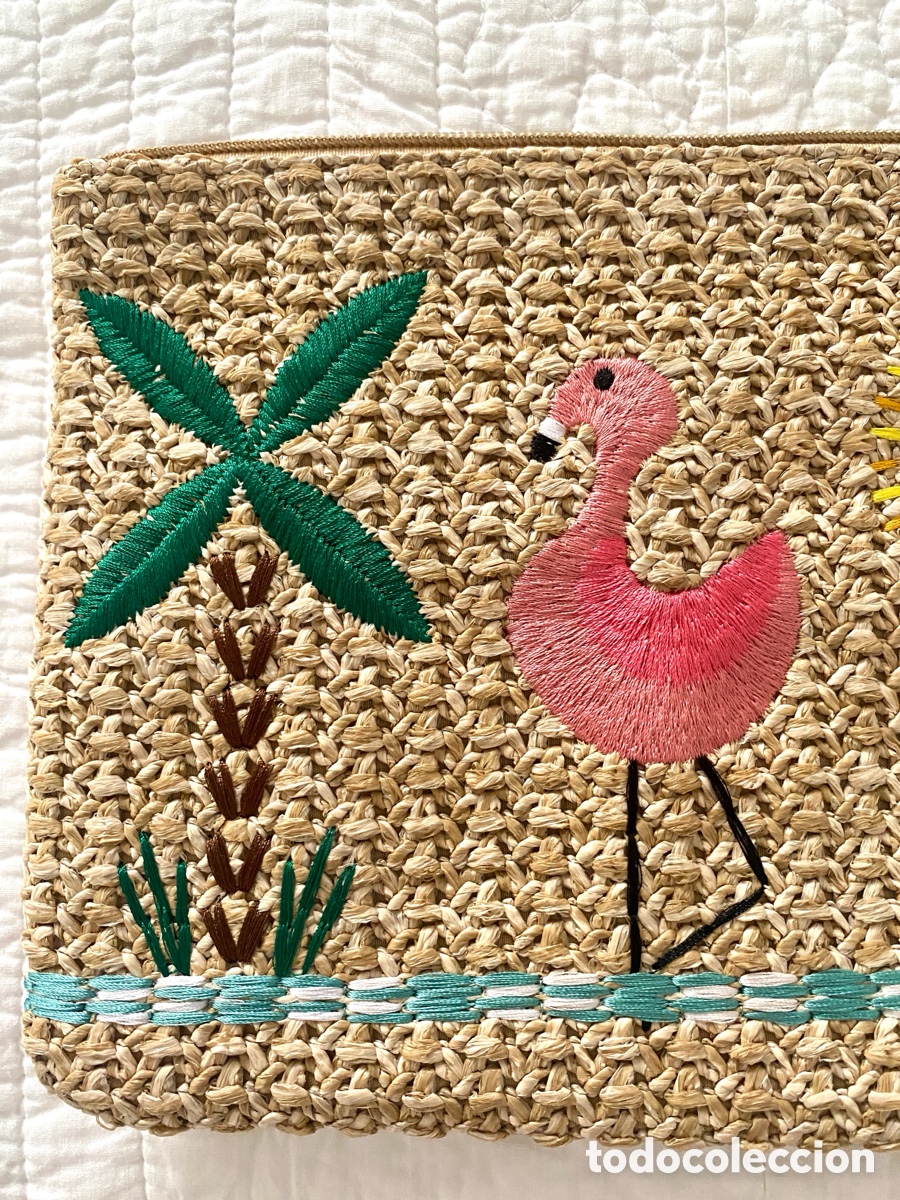 Vintage: Cartera de mano vintage de rafia - Foto 3