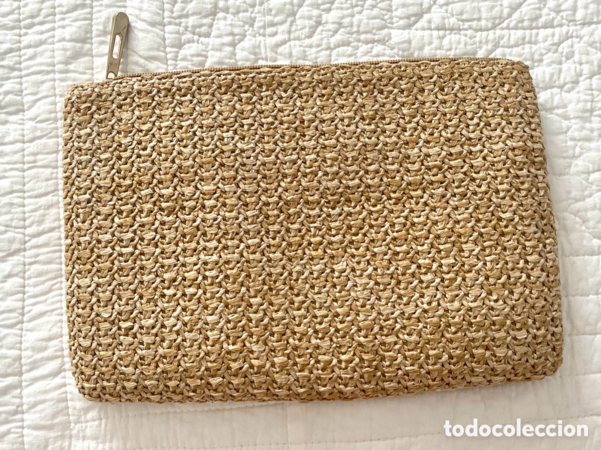 Vintage: Cartera de mano vintage de rafia - Foto 4
