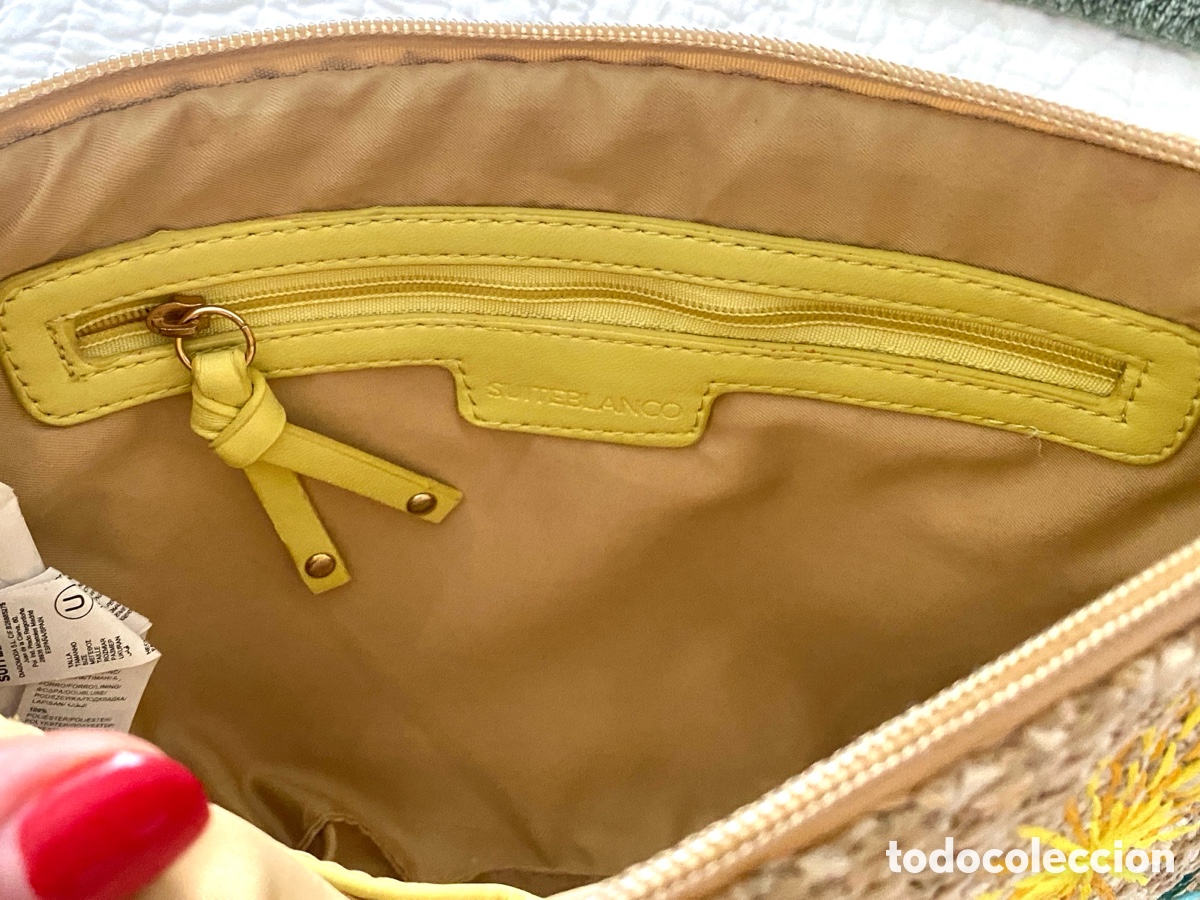 Vintage: Cartera de mano vintage de rafia - Foto 6