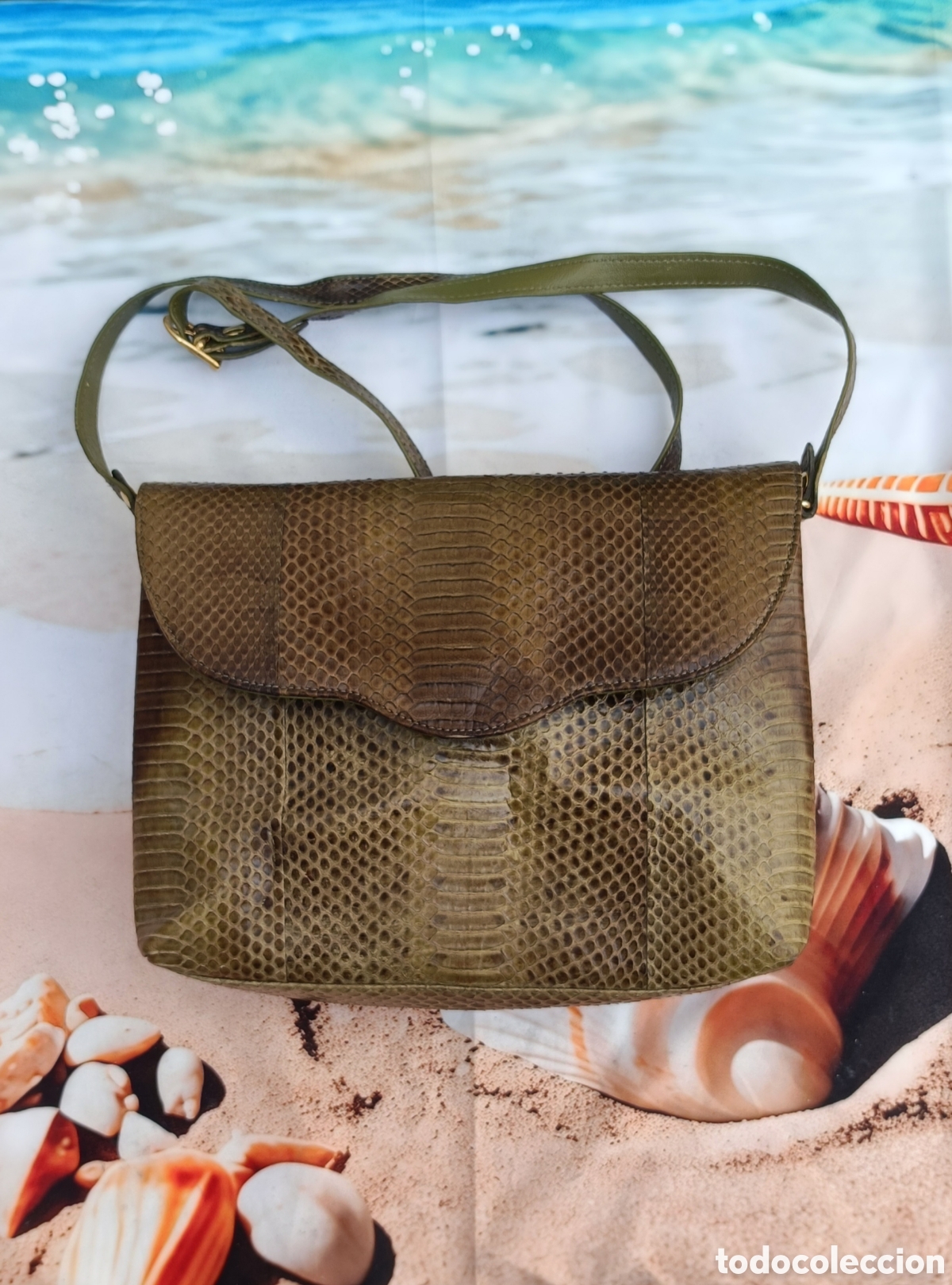 Vintage: Precioso bolso de piel de serpiente pit&oacute;n Torrefer