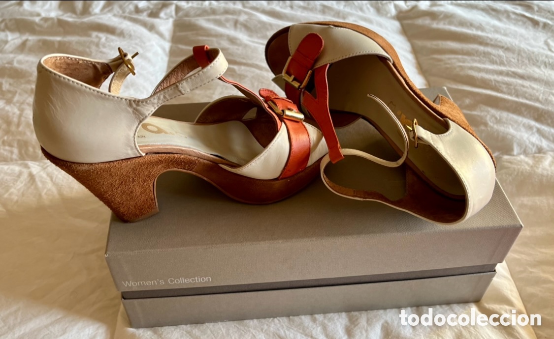 Vintage: Zapatos de Ceremonia. OVA. Piel. Hecho en Espa&ntilde;a. N&ordm; 36.