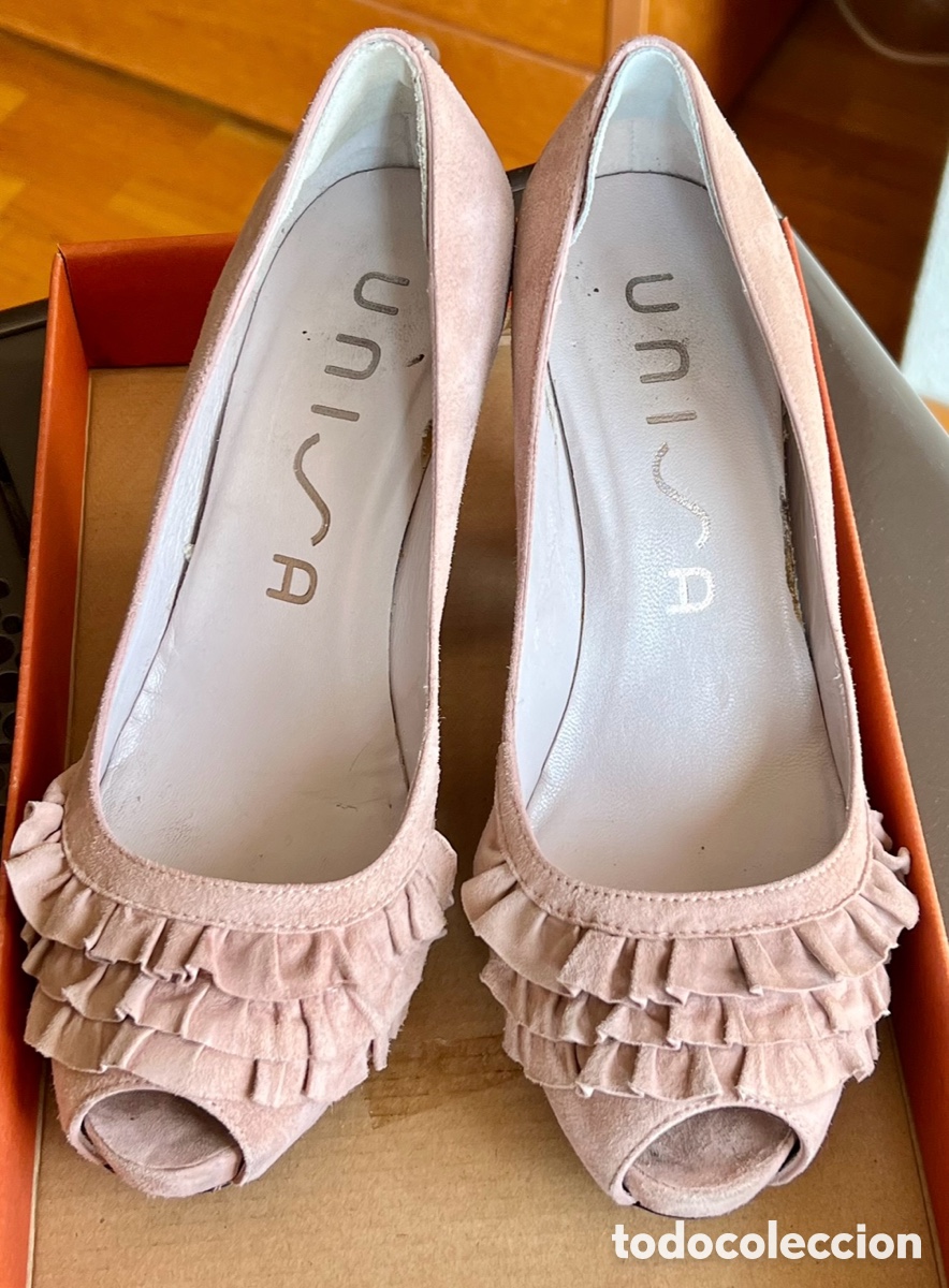 Vintage: Zapatos de Ceremonia. UNISA. Piel. Hecho en Espa&ntilde;a. N&ordm; 37.