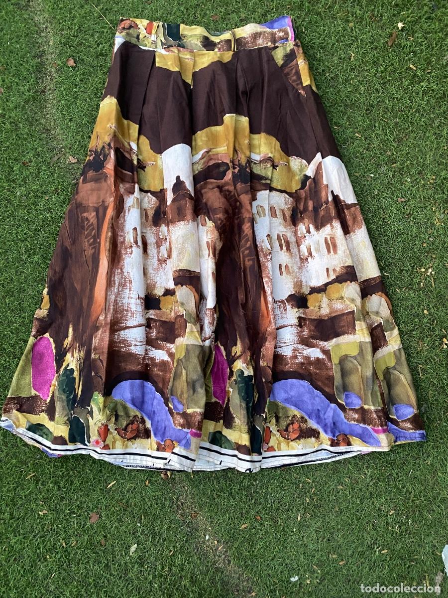 Vintage: Falda estampado art&iacute;stico &oacute;leo - Foto 3
