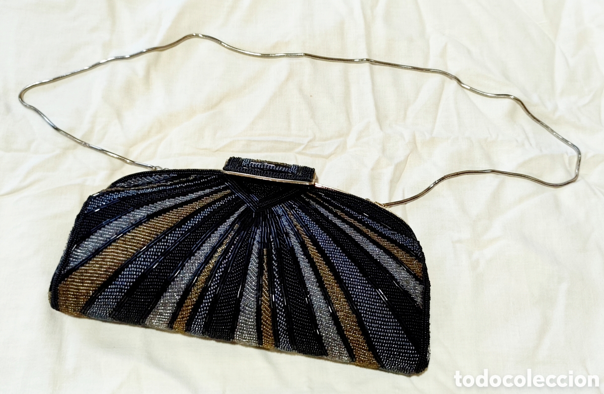 Vintage: Bolso vintage de fiesta r&iacute;gido con lentejuelas