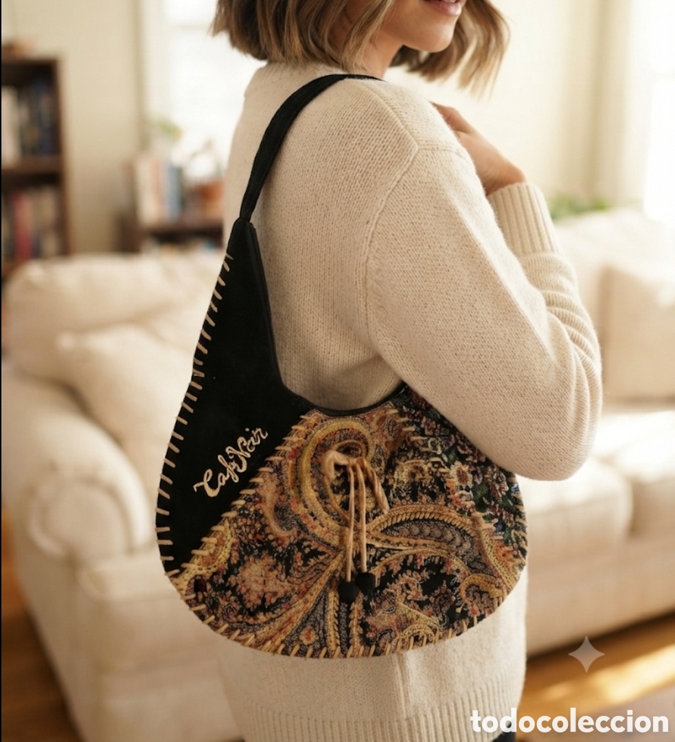 Vintage: Caf&egrave;Noir hobo tapiz y terciopelo Sin uso