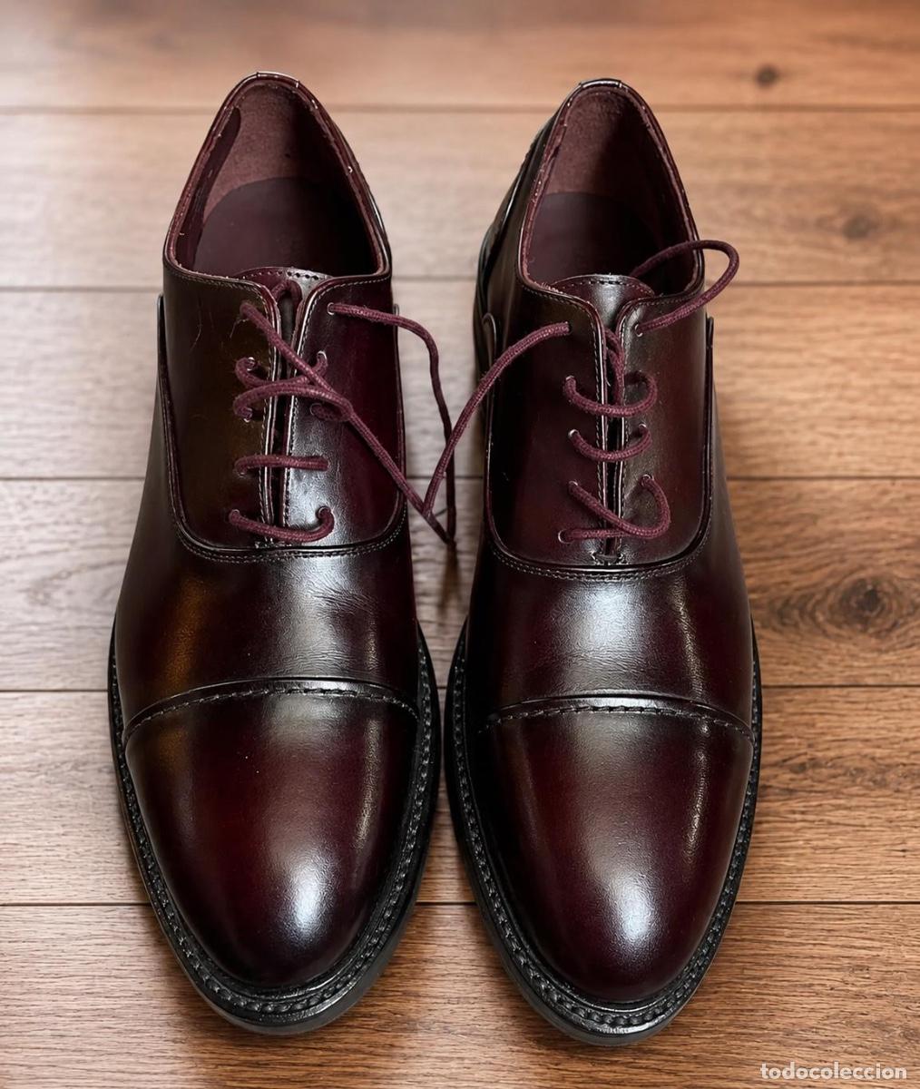 Vintage: Zapatos de hombre color burdeos, talla 9, equivalente 43