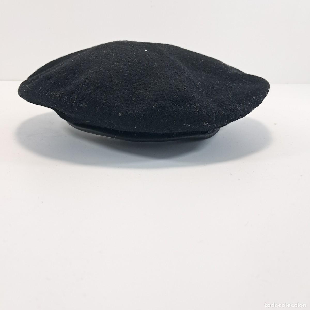 Vintage: Cappello Basco nero militare da uomo in panno realizzato da Zorzoli di Mortara - taglia 57