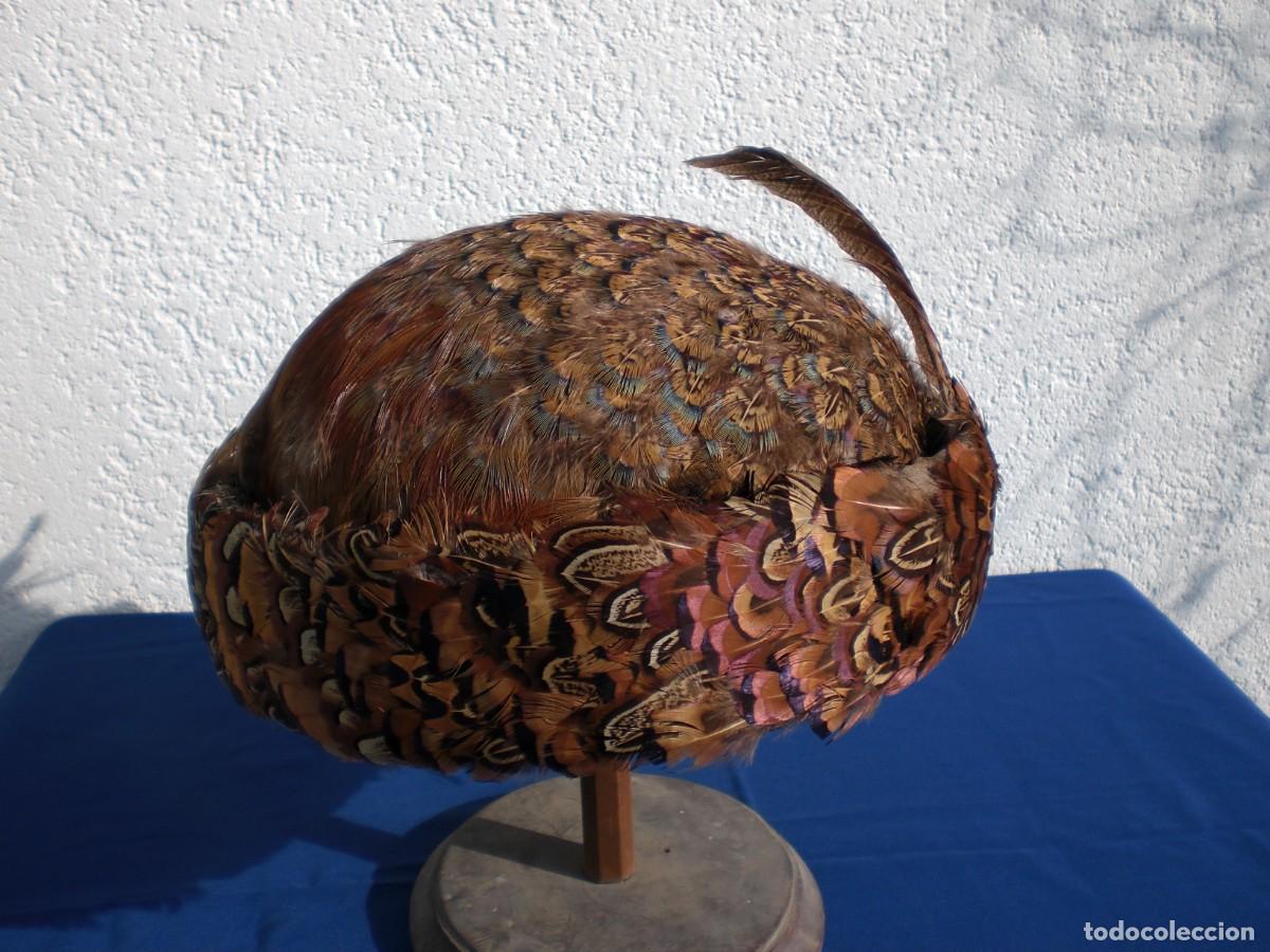 Vintage: Cappello, copricapo semisferico in piume di fagiano anni 20 - vintage