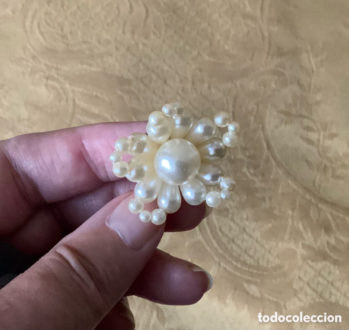 Vintage: Pendientes flor Perlas a&ntilde;os 60 - Foto 8