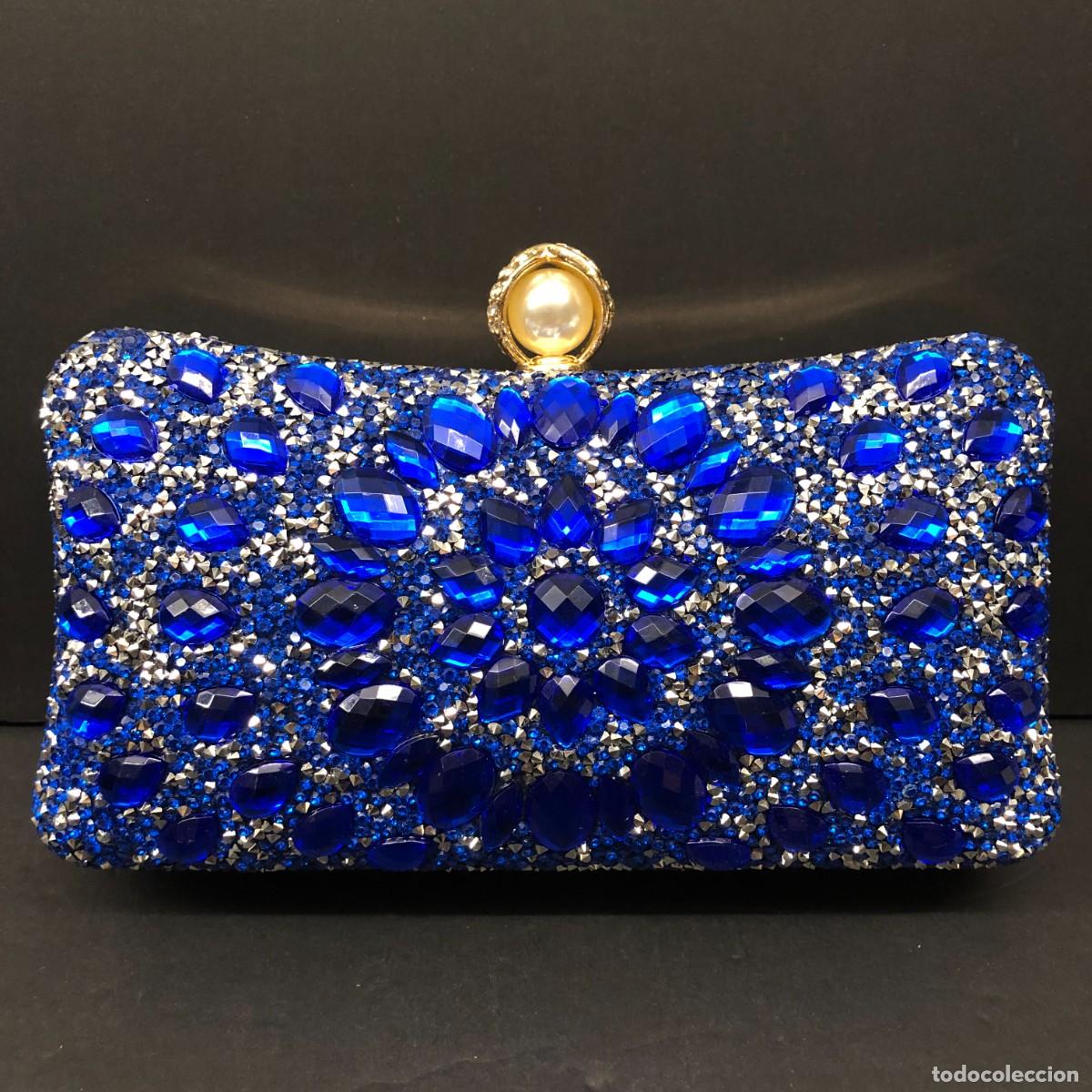 Vintage: PRECIOSO BOLSO DE DISE&Ntilde;O CON PEDRER&Iacute;A - BRILLI BRILLI - PERLA CENTRAL - BISUTER&Iacute;A - 20 CM / 1134