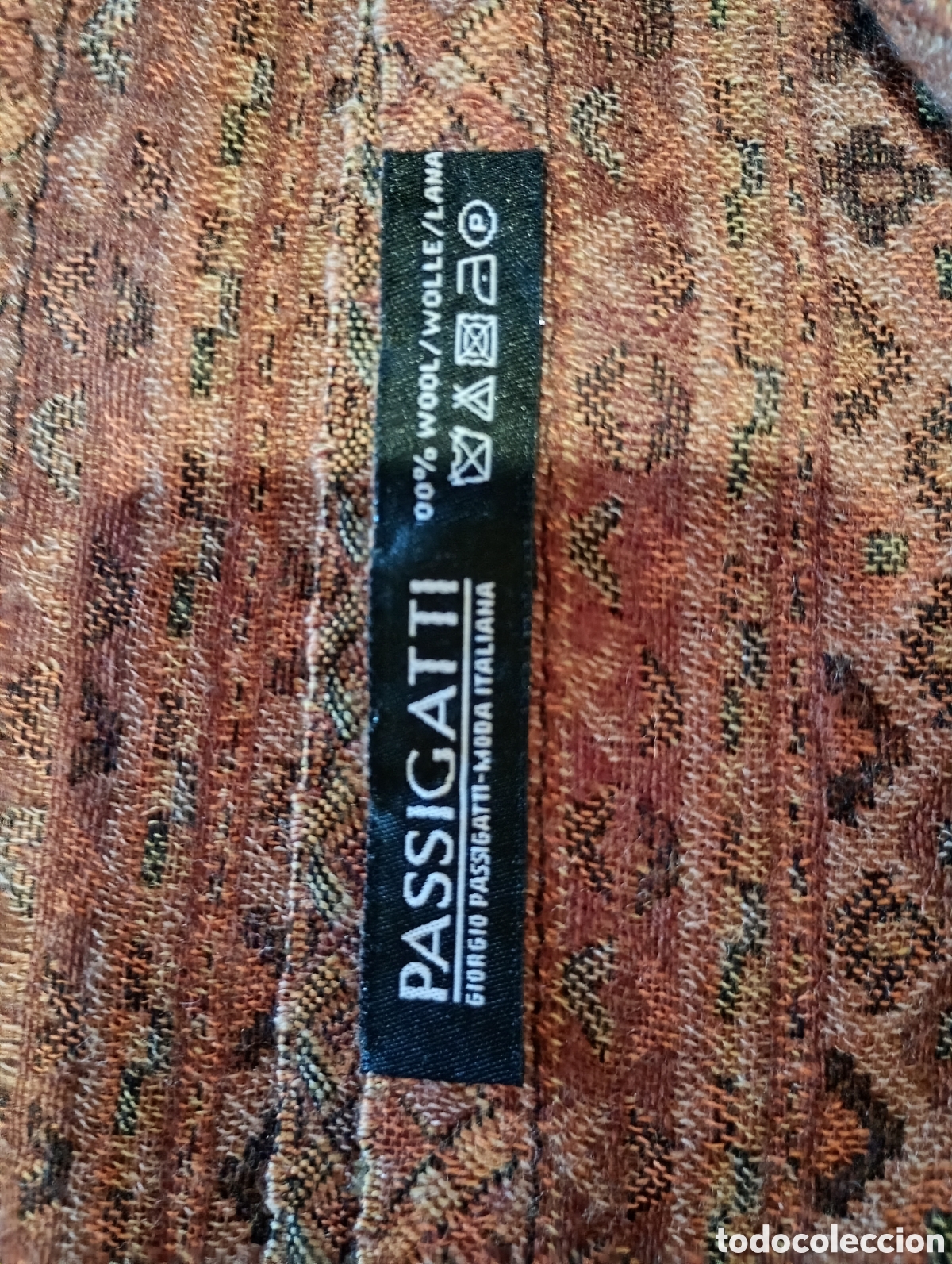 Vintage: Bufanda Passigatti 100% lana estampado geometrico - Foto 2