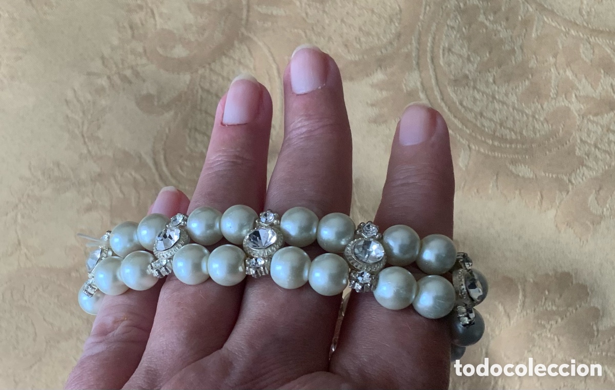 Vintage: PULSERA 2 VUELTAS DE PERLAS - Foto 2