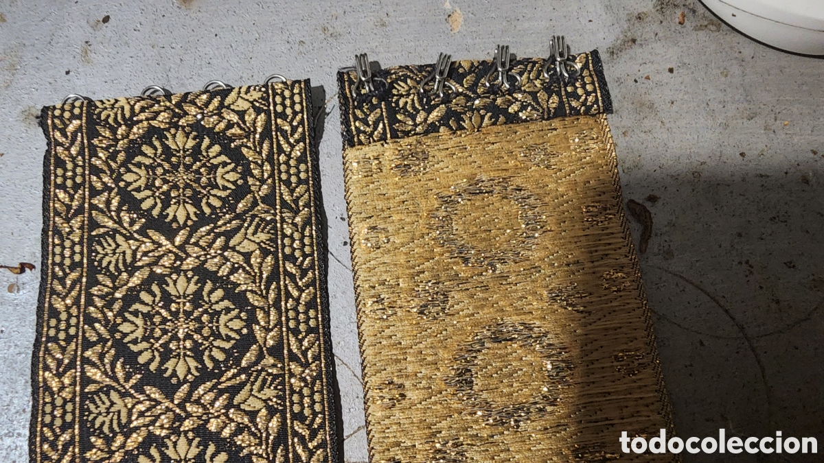 Vintage: Extensor de Cors&eacute;/Corpi&ntilde;o 70cm - Pasamaner&iacute;a Jacquard Oro y Negro - Traje de &Eacute;poca / Regional