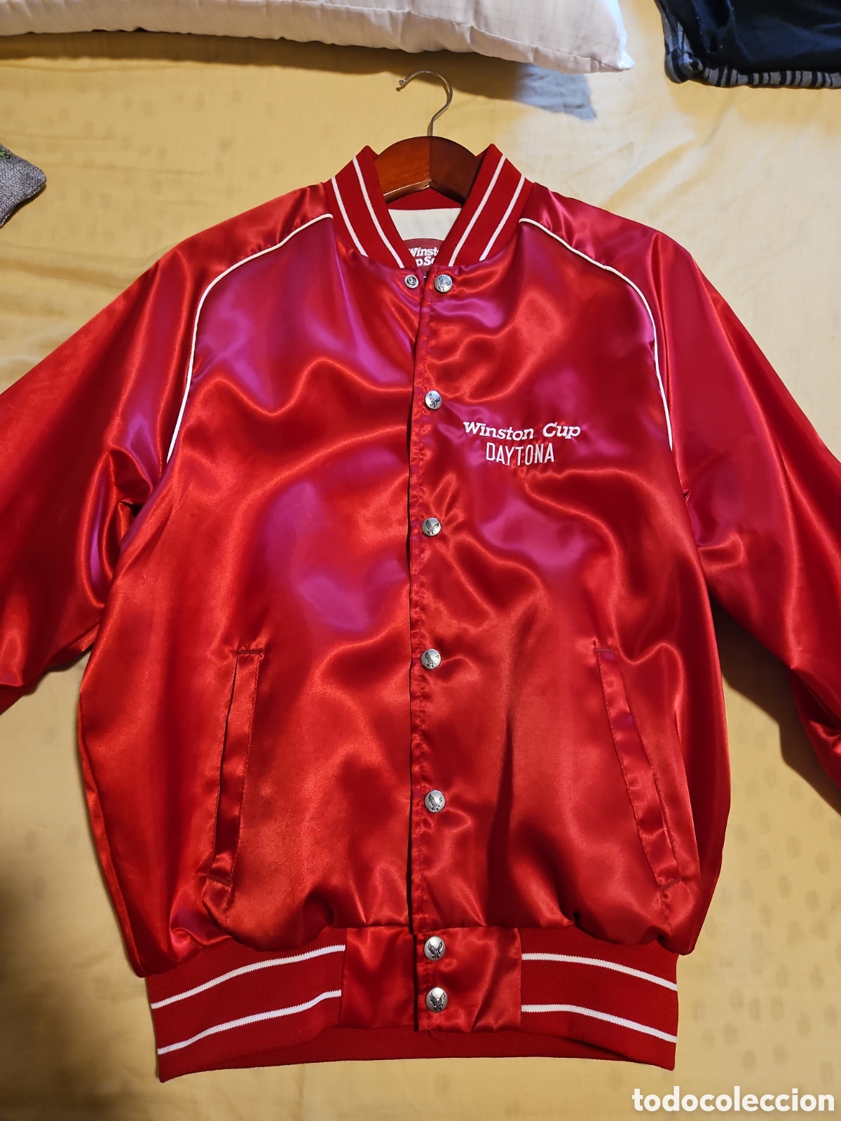 Vintage: Chaqueta bomber estilo Nascar de los a&ntilde;os 90,