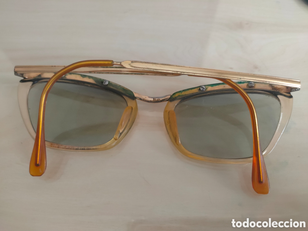 Vintage: Gafas Dunhill de ni&ntilde;o, a&ntilde;os 50. 12,5 CMS con contrastes de oro, ver fotos
