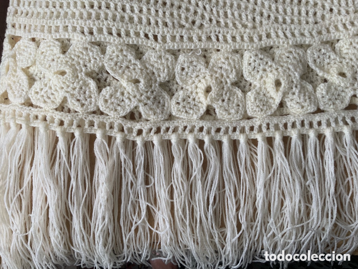 Vintage: MANTON TOQUILLA DE PUNTO HECHA A MANO IDEAL INDUMENTARIA