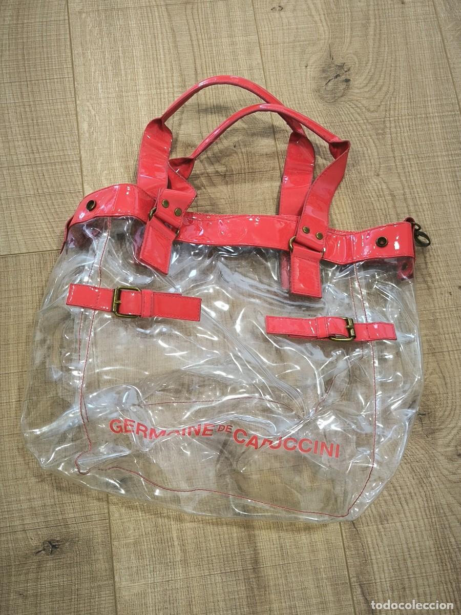 Vintage: Bolso Transparente Germaine De Capuccini &ndash; Asas Coral Y Hebillas, Estilo Playero Tendencia