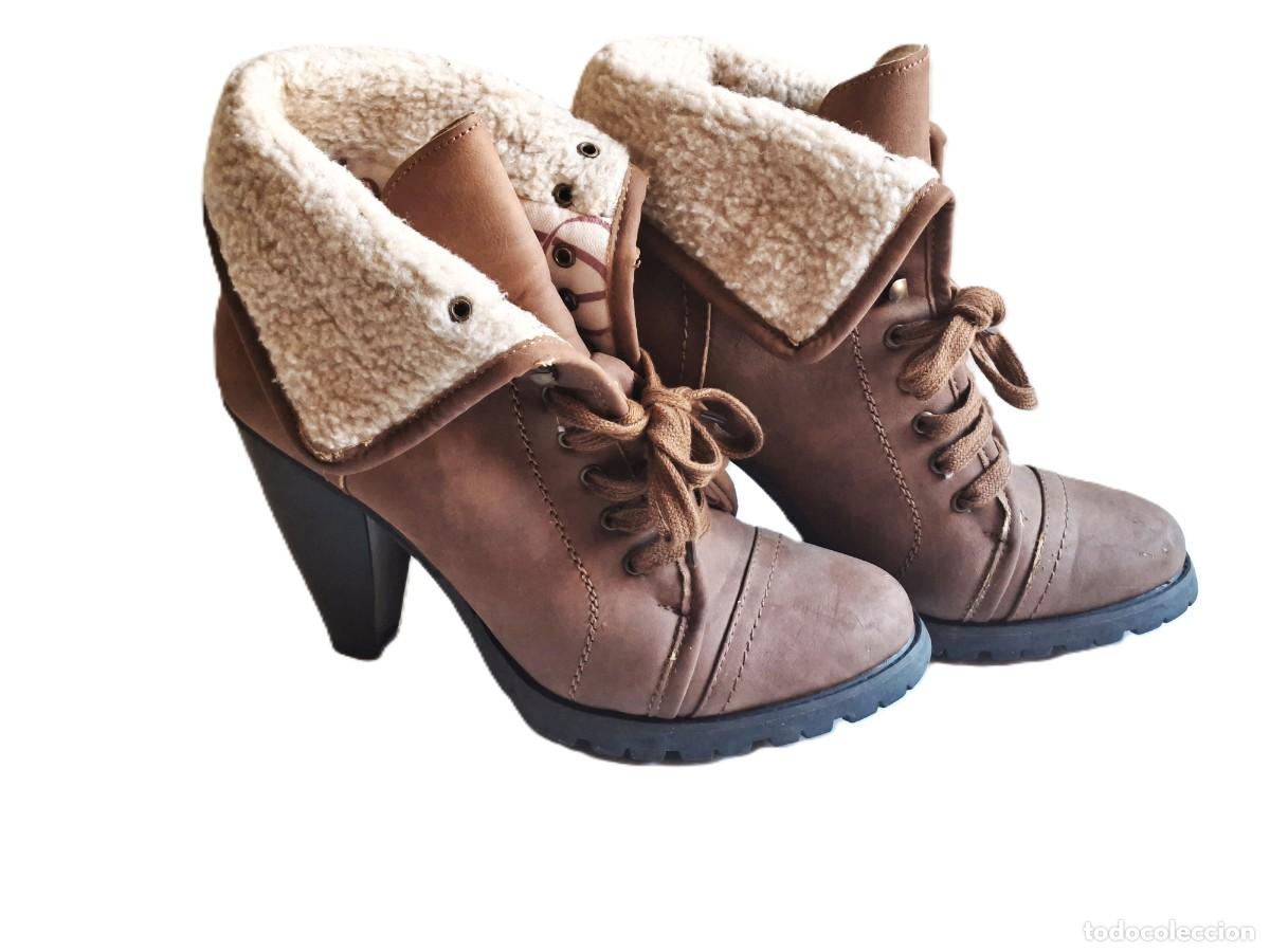 Vintage: BOTINES MUSTANG DE TACON CON BORREGUITO TALLA 40