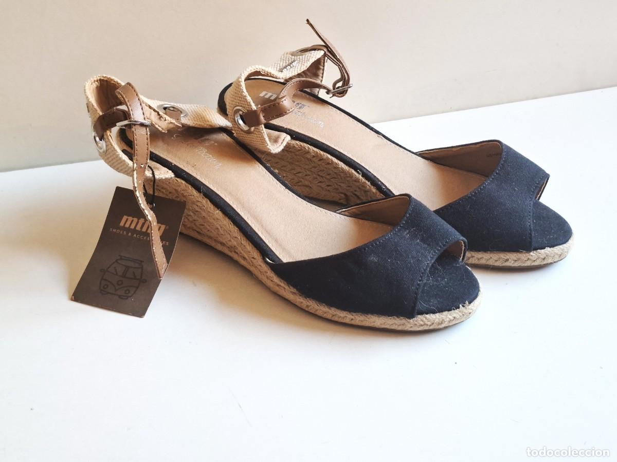 Vintage: SANDALIAS DE CU&Ntilde;A DE ESPARTO MTNG (MUSTANG) TALLA 40