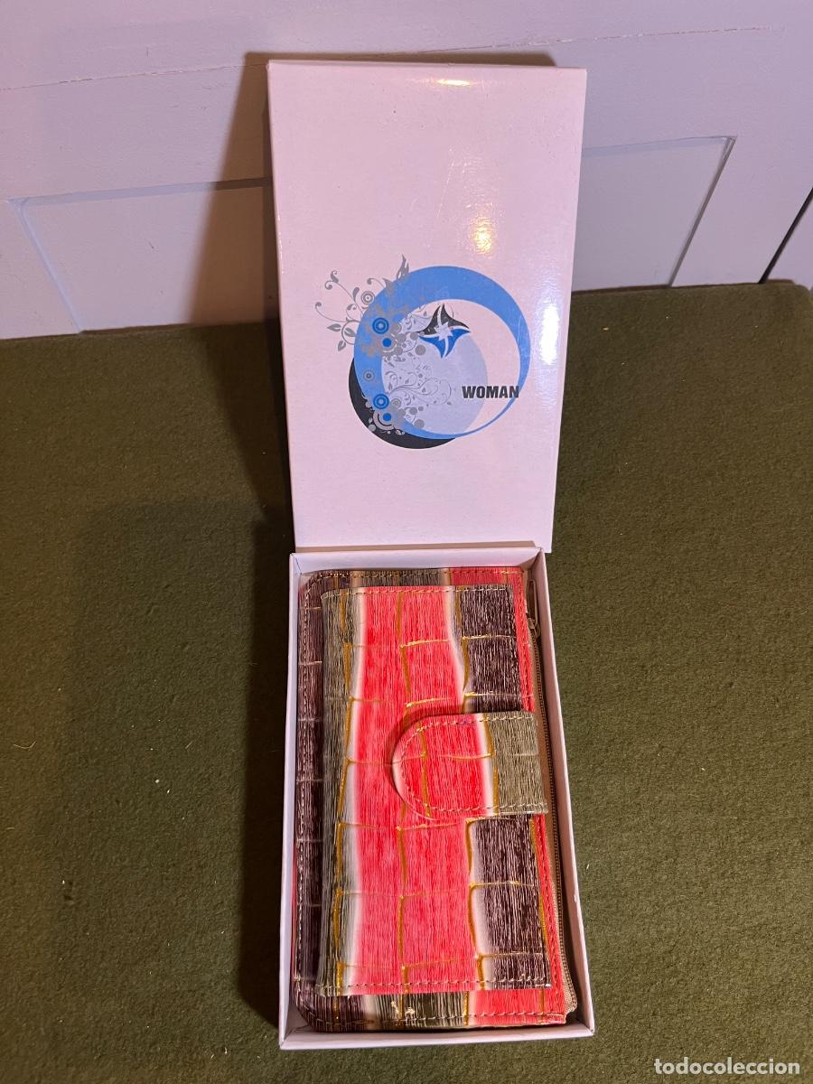Vintage: Cartera Billetera Mujer Efecto Piel Cocodrilo Croco &ndash; Nueva con Caja &ndash; Monedero Cremallera