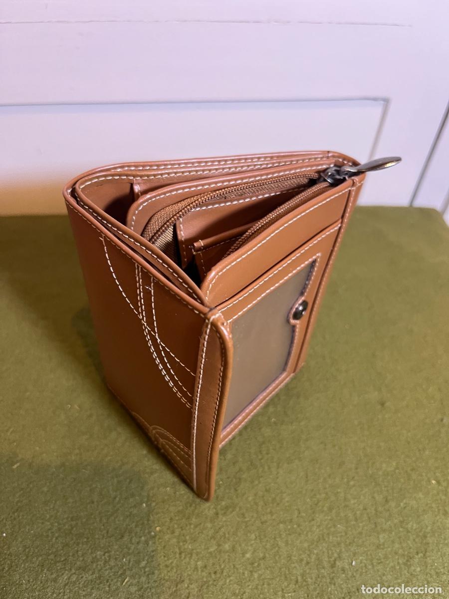 Vintage: Cartera Monedero Euroline Marr&oacute;n Camel Tipo Piel Billetera Mujer M&uacute;ltiples Compartimentos