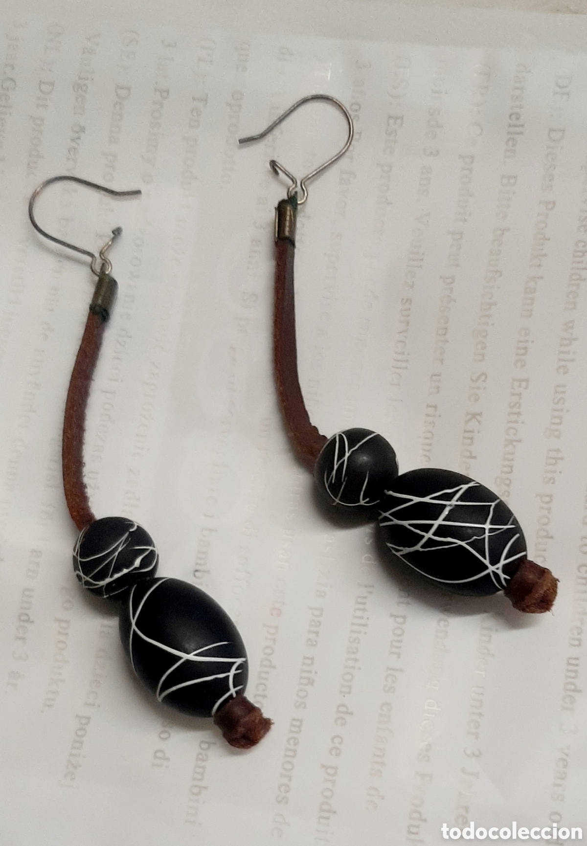 Vintage: pendientes vintage cuero
