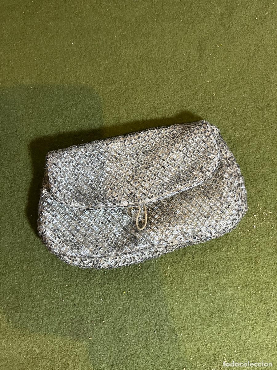 Vintage: Bolso de Fiesta Vintage Bordado con Canutillo de Cristal &ndash; Clutch de Mano &ndash; A&ntilde;os 50 &ndash; 16,5 cm