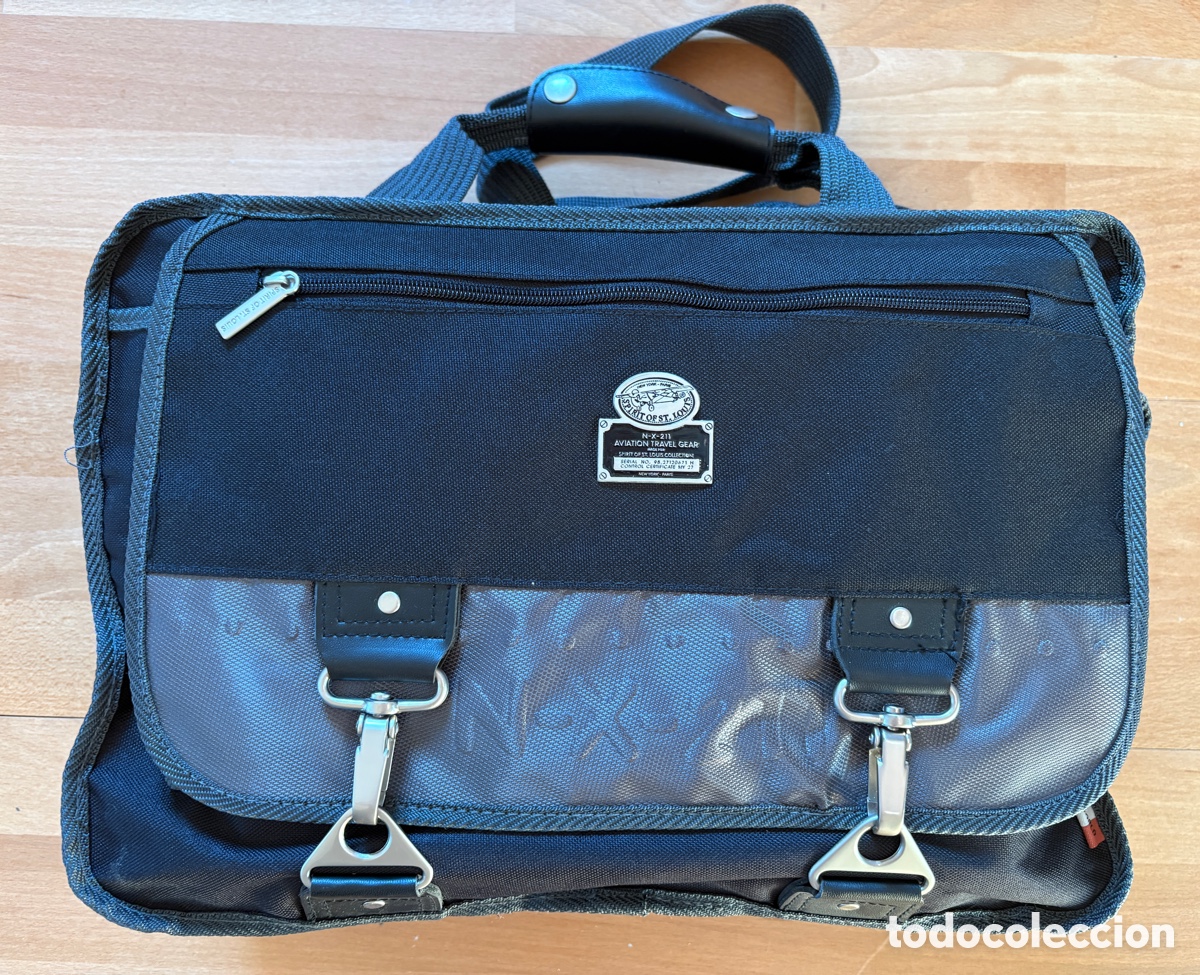 Vintage: (L*049*) Malet&iacute;n Bandolera Vintage Spirit of St. Louis N-X-211 Aviation Travel Gear - Estilo Aviador
