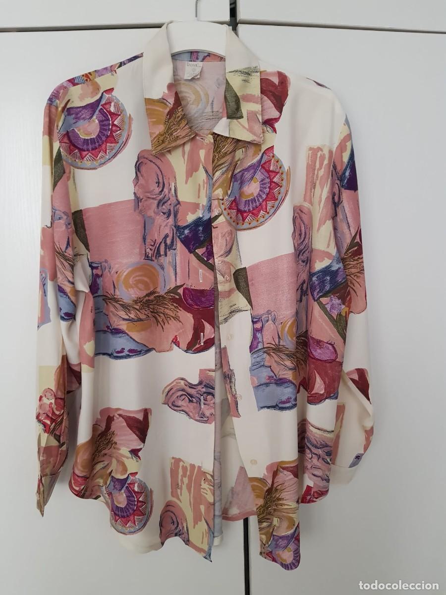 Vintage: vintage Camisa Danvic a&ntilde;os 80 &ndash; estampado art&iacute;stico abstracto &ndash; Made in Spain