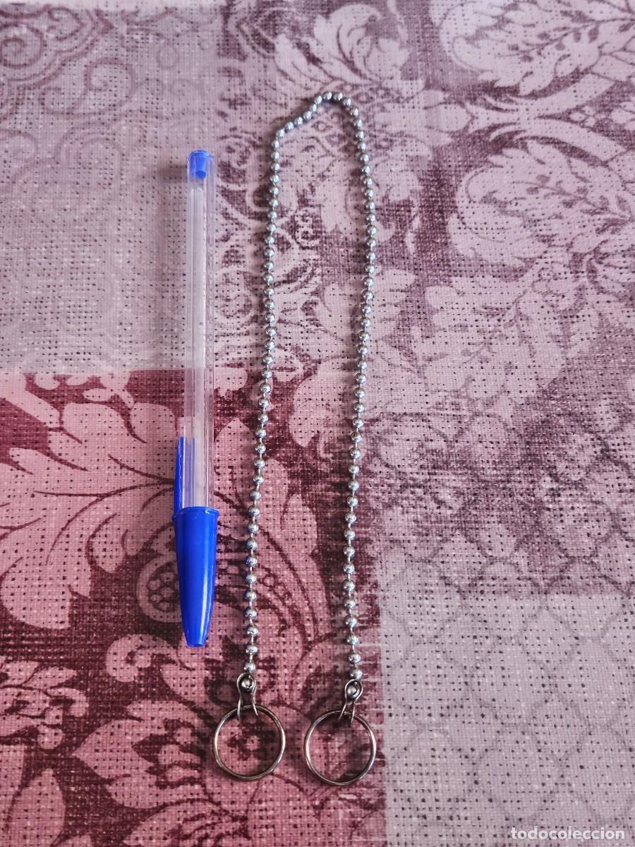 Vintage: Cadena Llavero Para Pantalones O Cartera De Bolitas Met&aacute;licas Con Anillas.