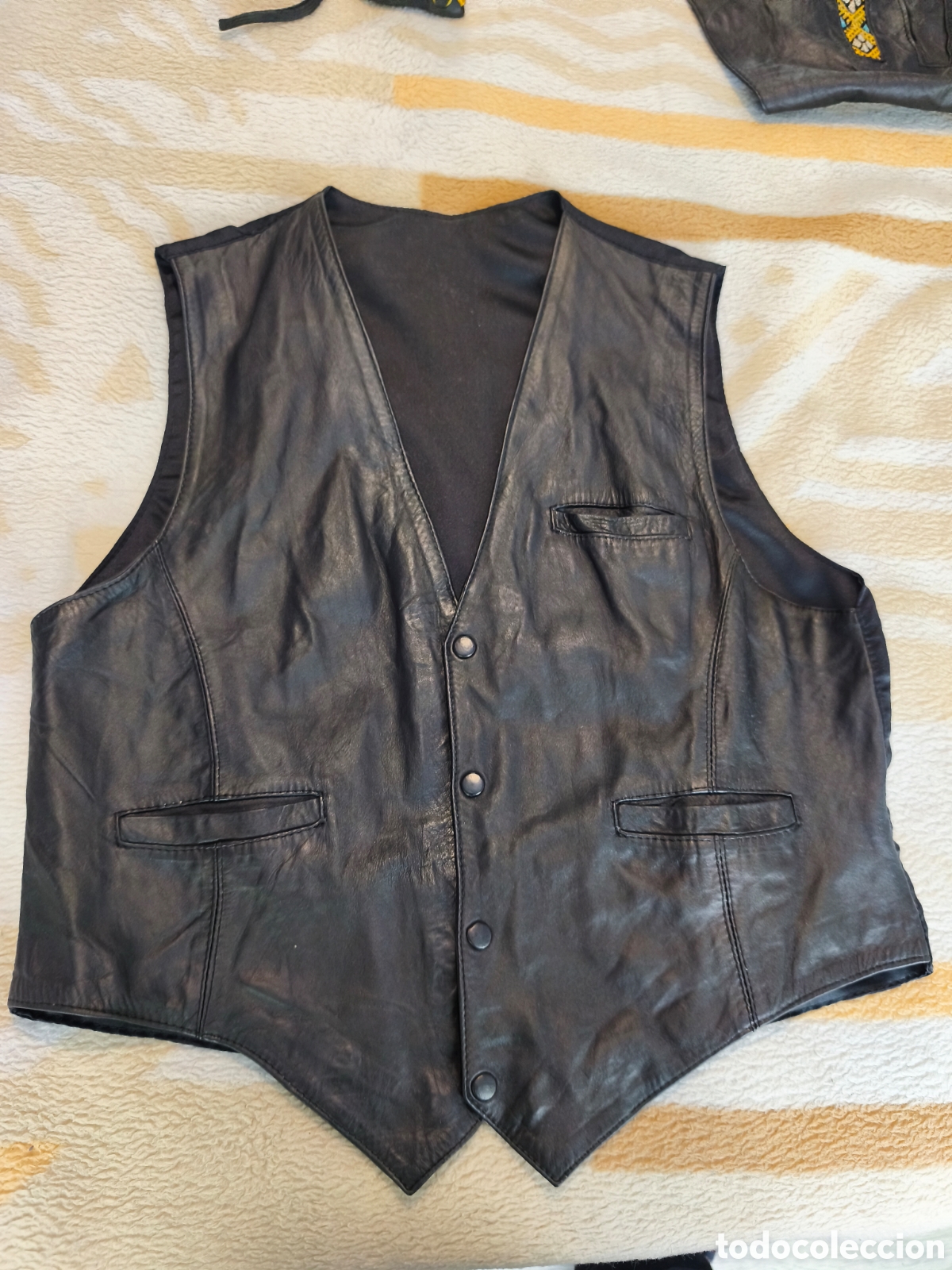 Vintage: Chaleco de cuero de hombre