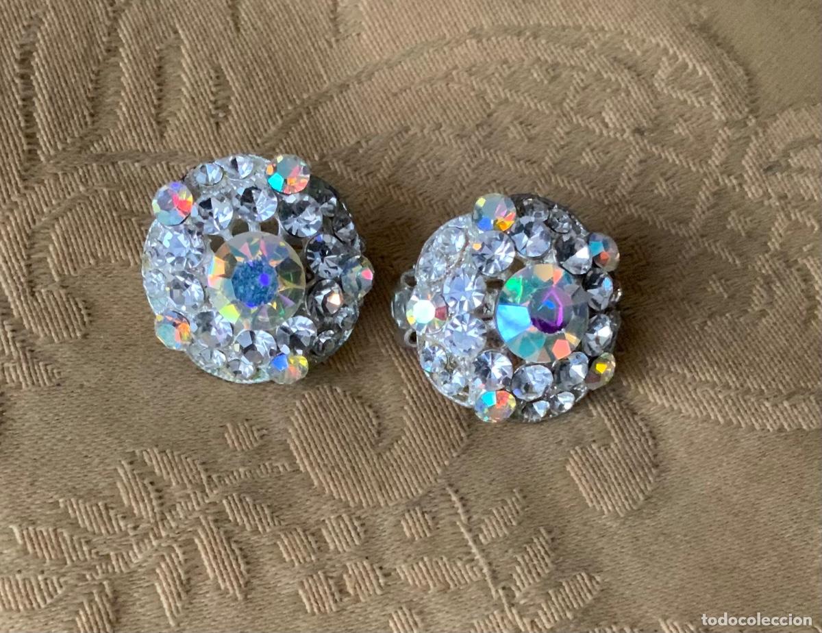 Vintage: PENDIENTES A&Ntilde;O 70 PEDRERIA - Foto 4