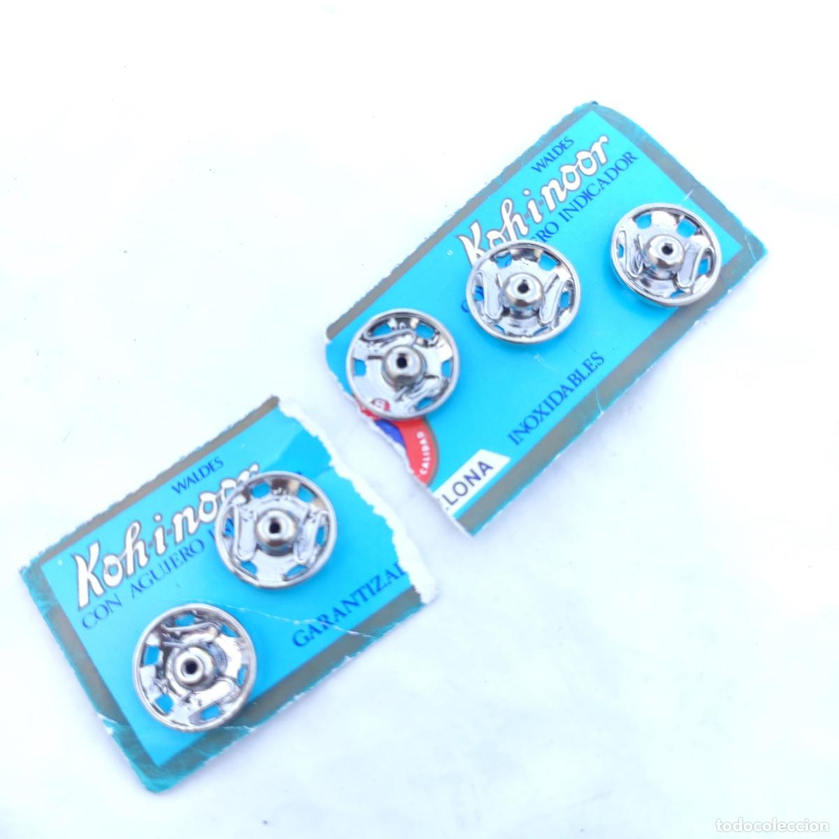 Vintage: BLISTER CORCHETES CON AGUJERO INDICADOR - WALDES KOH-I-NOOR