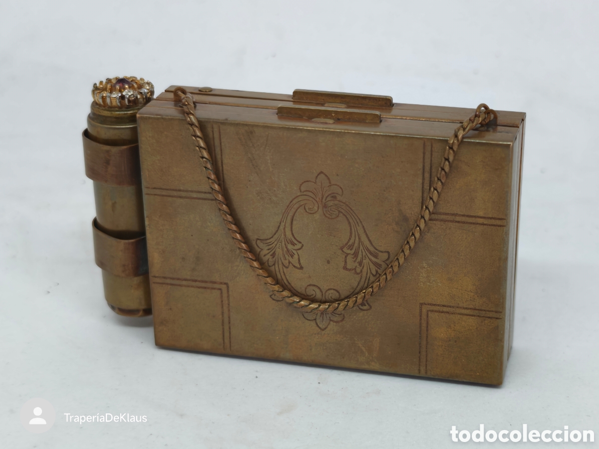 Vintage: bolso de mano - Polvera multifunci&oacute;n vintage de lat&oacute;n - car103