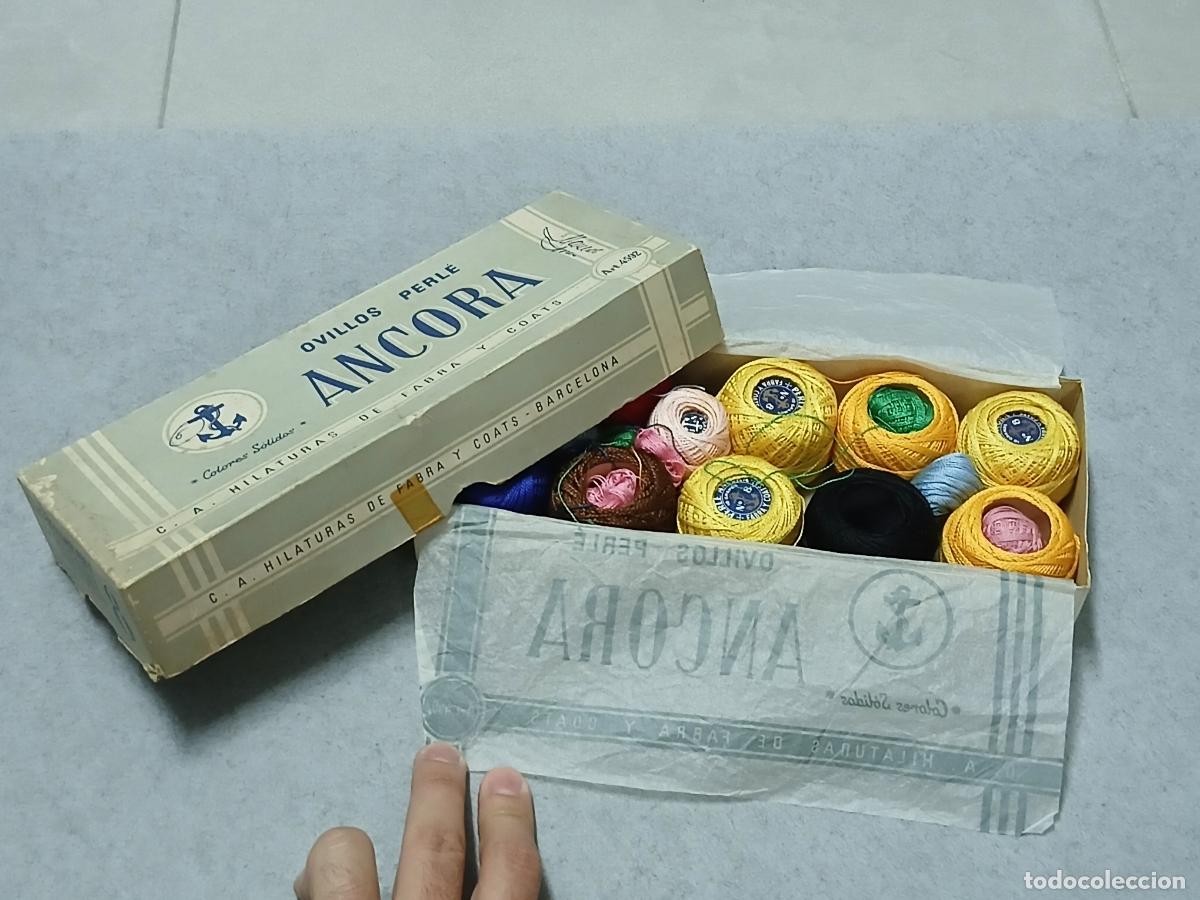 Vintage: Moda vintage. Caja hilos Ancora, ovillos perl&eacute;