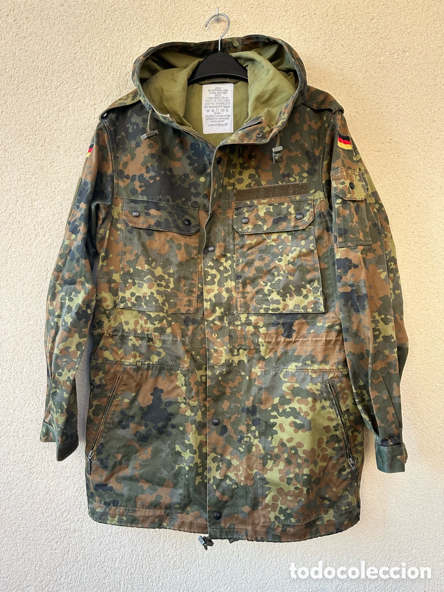 Vintage: parka militar original de la Bundeswehr (las Fuerzas Armadas de Alemania) camuflaje