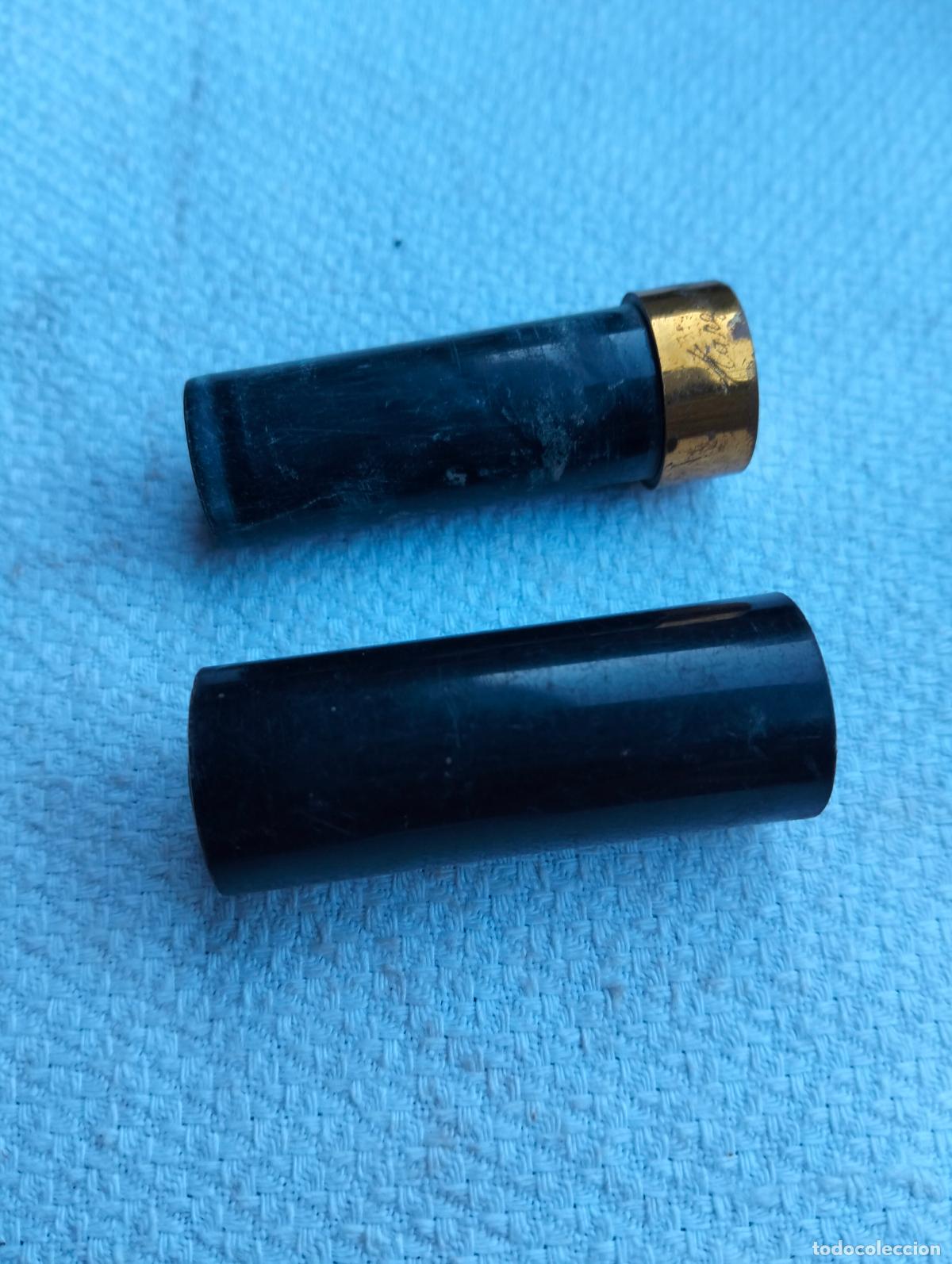 Vintage: Antiguo pintalabios barra pinta-labios jaguar 22 azul vac&iacute;o