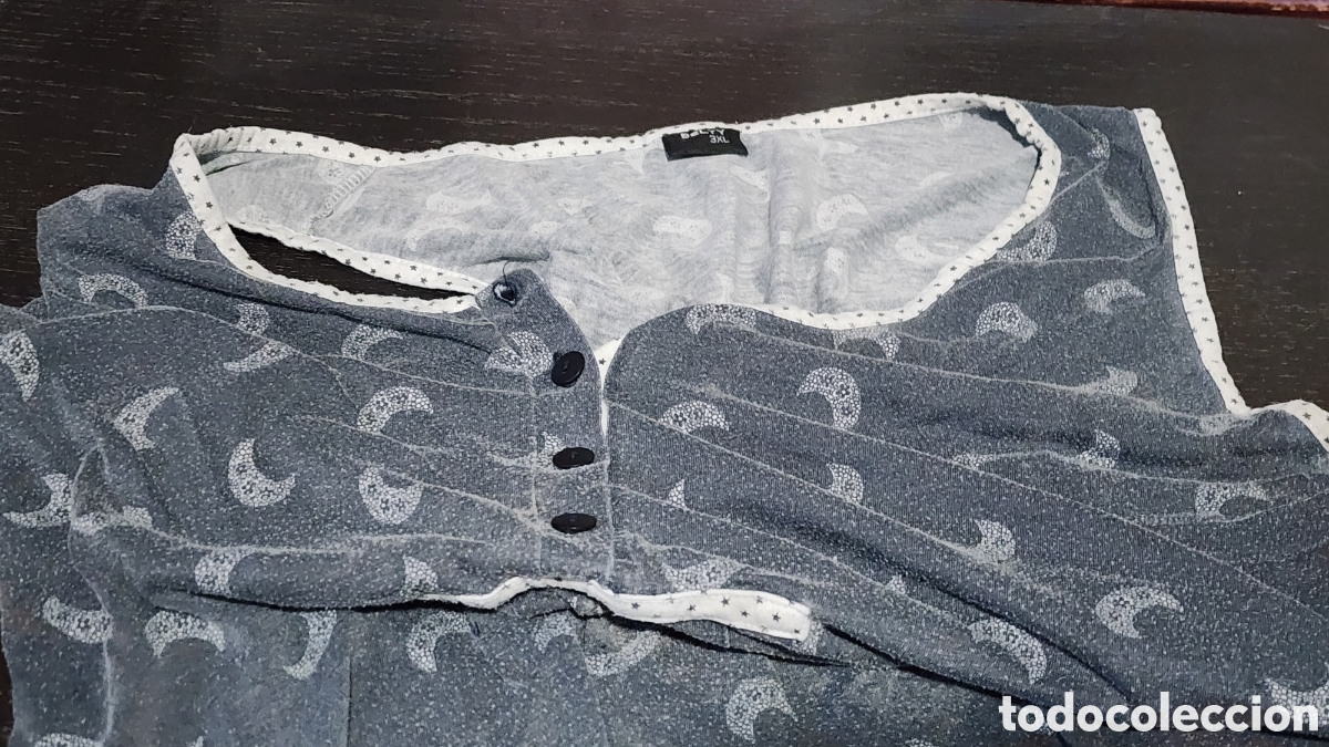 Vintage: Camis&oacute;n / Vestido Homewear Talla Grande 3XL Belty - Estampado Lunas