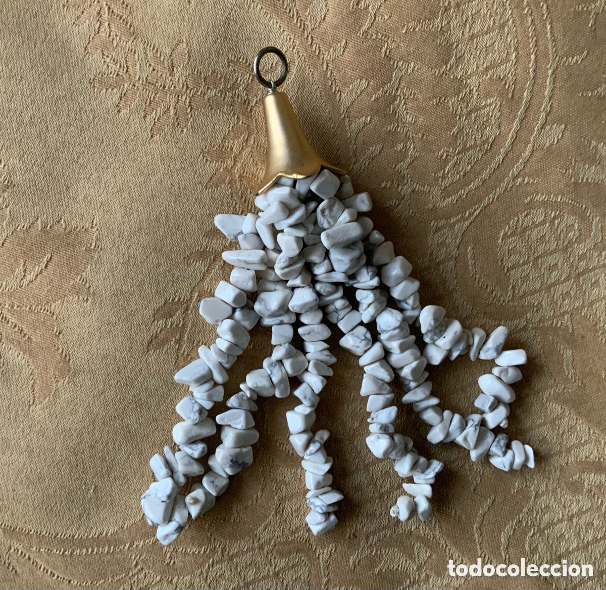Vintage: COLGANTE PIEDRAS NATURALES BLANCAS