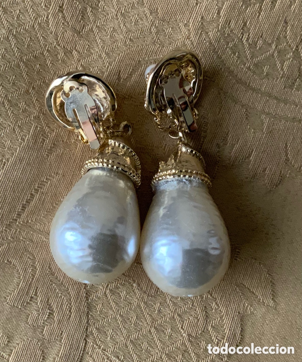 Vintage: PENDIENTES LARGOS PERLAS A&Ntilde;O 80 - Foto 5