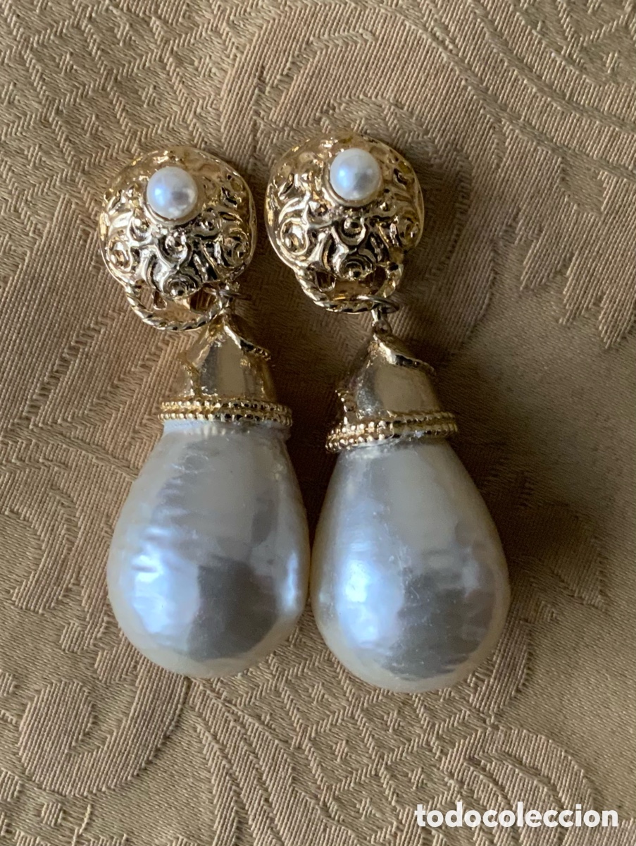 Vintage: PENDIENTES LARGOS PERLAS A&Ntilde;O 80 - Foto 7