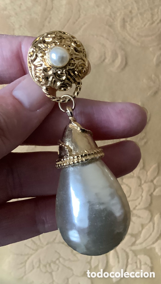 Vintage: PENDIENTES LARGOS PERLAS A&Ntilde;O 80 - Foto 8