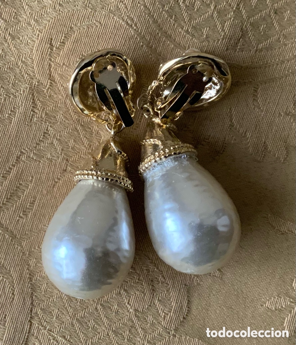 Vintage: PENDIENTES LARGOS PERLAS A&Ntilde;O 80 - Foto 9