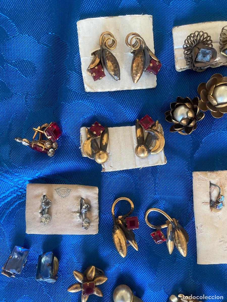 Vintage: 17 PARES DE PENDIENTES. - Foto 3