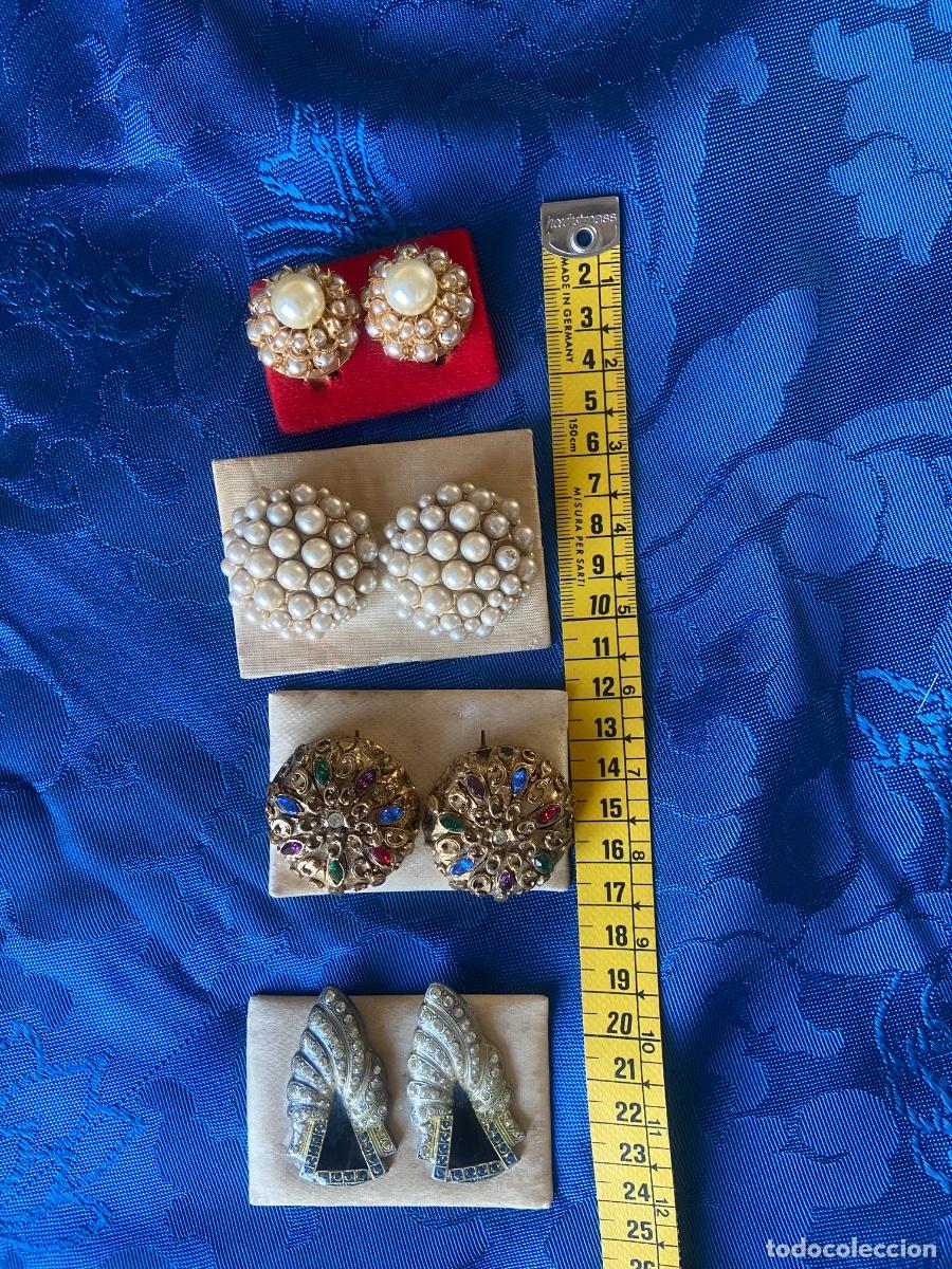Vintage: 4 PARES DE PENDIENTES DE GRAN TAMA&Ntilde;O - Foto 7