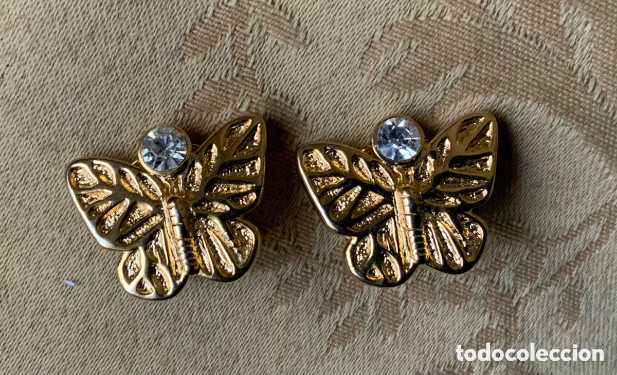 Vintage: PENDIENTES MARIPOSA A&Ntilde;O 80 - Foto 3
