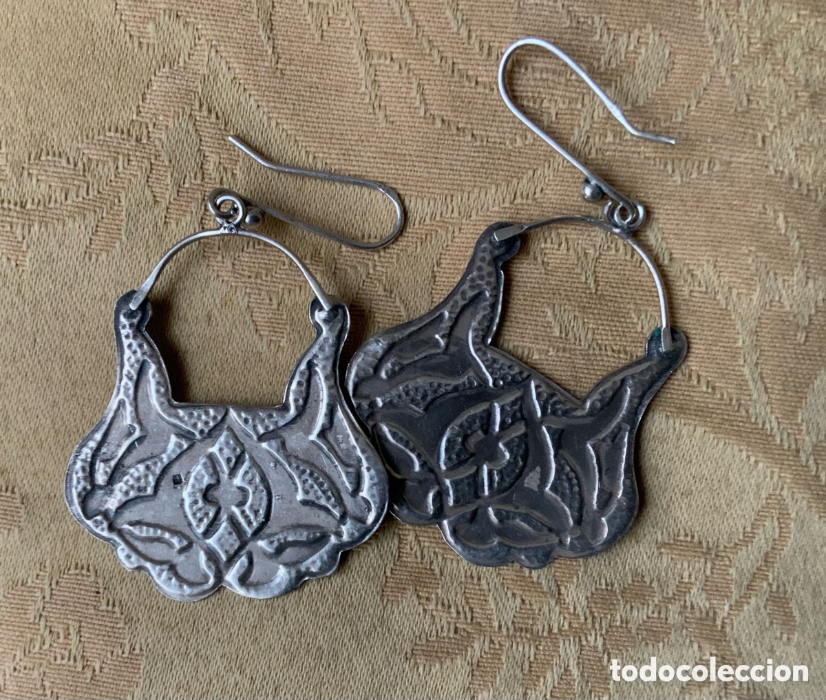Vintage: PENDIENTES PLATA REPUJADA BEREBER - Foto 2
